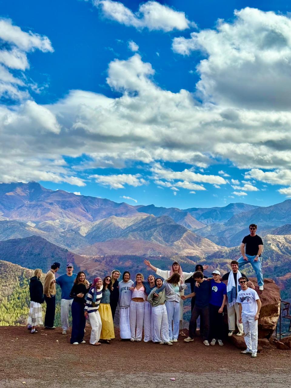 Panoramic views of the Atlas mountain peaks