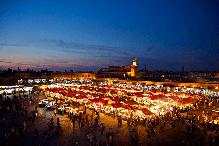 Jemaa El Fna Marrakech at night