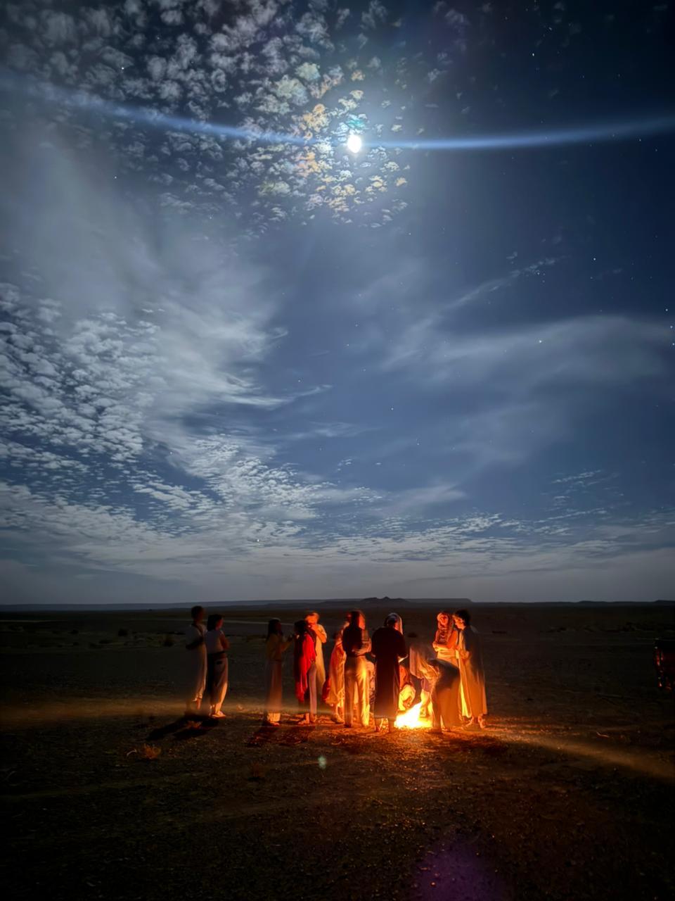Group walking through Todra Gorge
